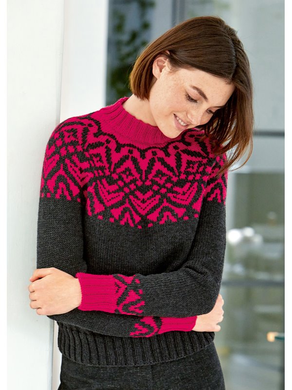 Lana Grossa RUNDPASSENPULLOVER Cool Wool Big Melange & Cool Wool Big