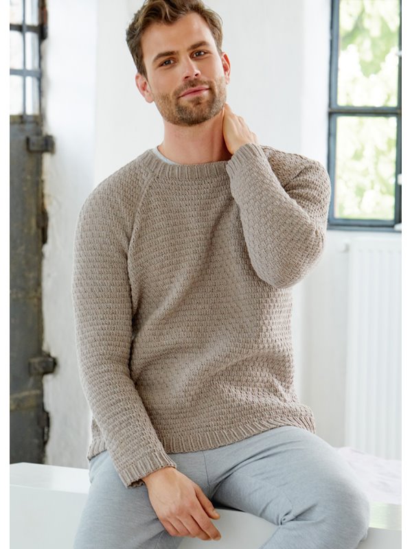 HERRENRAGLANPULLOVER Cool Wool Mélange (GOTS) von Lana Grossa