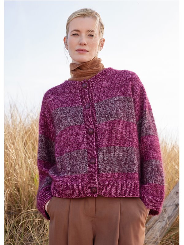 Lana Grossa BLOCKSTREIFENJACKE Cool Wool Vintage & Silkhair