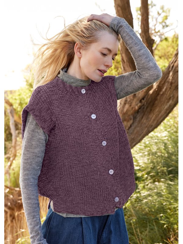 HALBPATENT-WESTE Cool Wool Vintage von Lana Grossa