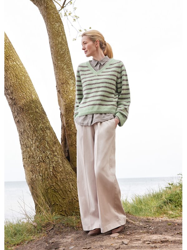 Lana Grossa STREIFENPULLOVER Merino Superiore & Silkhair