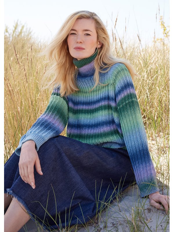 TOP DOWN PULLOVER Cool Wool Big Color von Lana Grossa