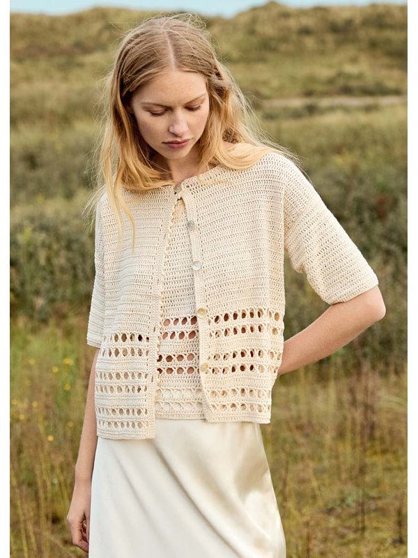 JACKE MIT KREUZSTÄBCHEN UND STÄBCHEN Summer Cashmere von Lana Grossa