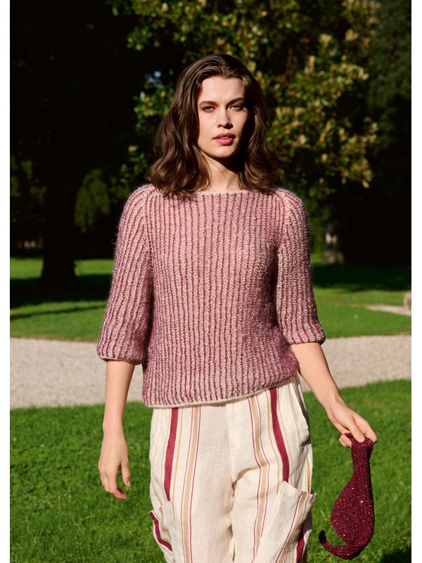 Lana Grossa BRIOCHE-PULLOVER Glamour & Setasuri