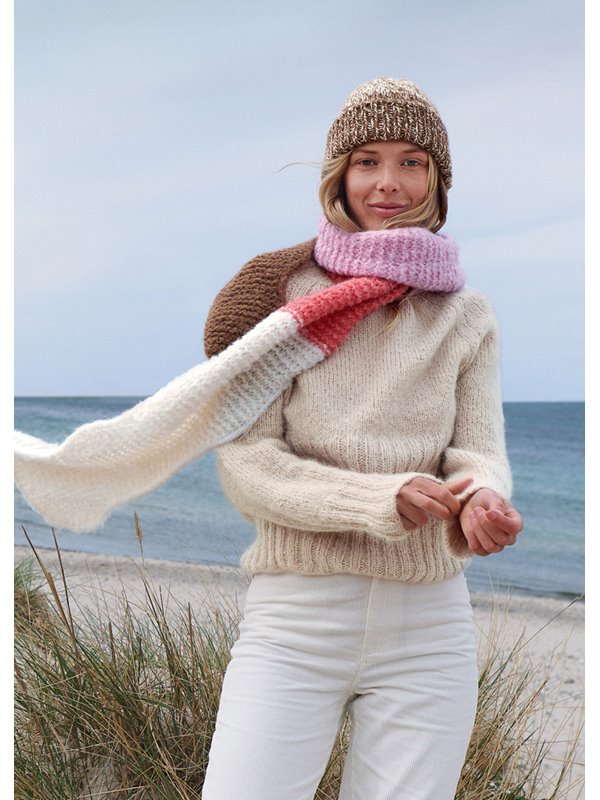 Lana Grossa BLOCKSTREIFENSCHAL Natural Alpaca Lungo