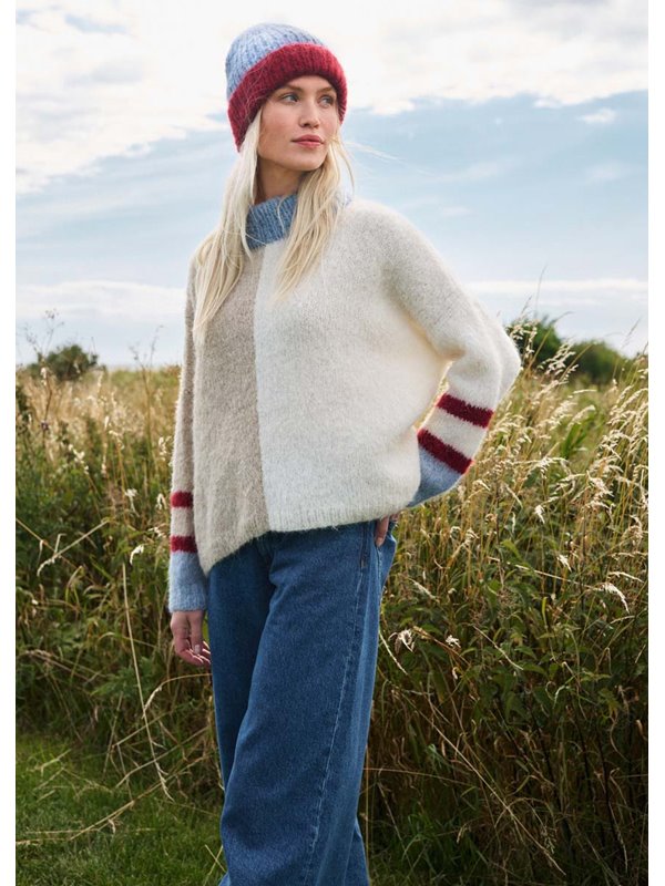 PULLOVER Natural Alpaca Lungo von Lana Grossa