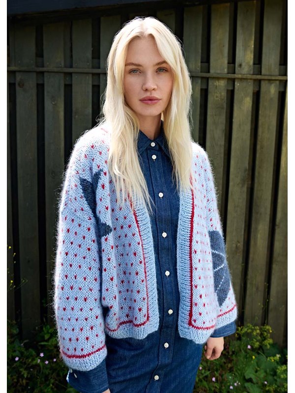 JACQUARD-CARDIGAN Ecopuno & Silkhair von Lana Grossa