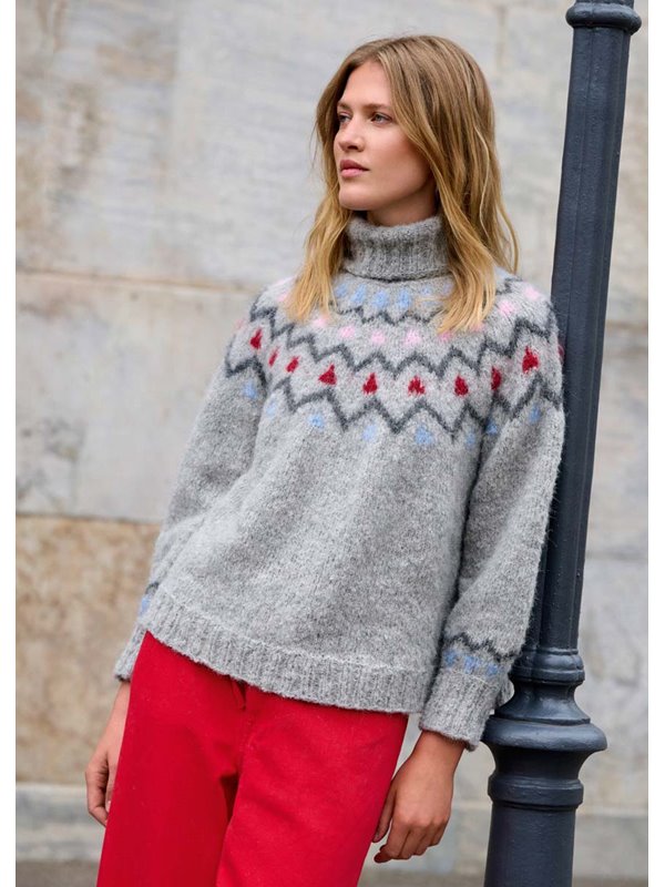 NORWEGERPULLOVER Natural Alpaca Lungo von Lana Grossa