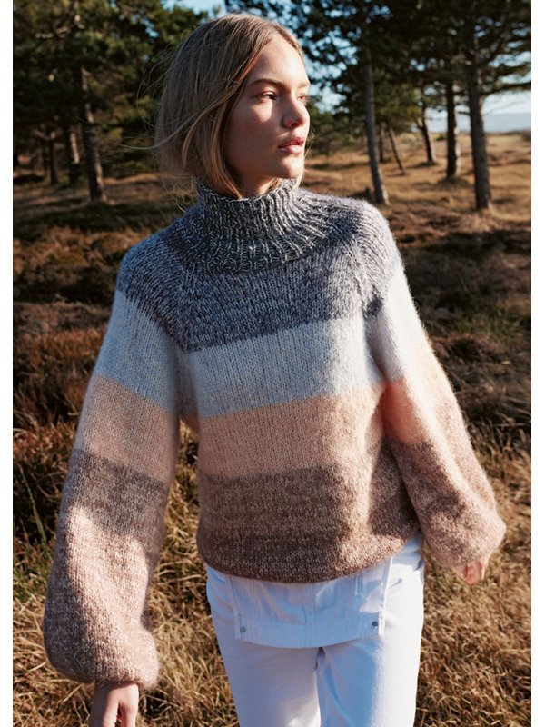 RAGLANPULLOVER IN BLOCKSTREIFEN Ecopuno & Setasuri von Lana Grossa