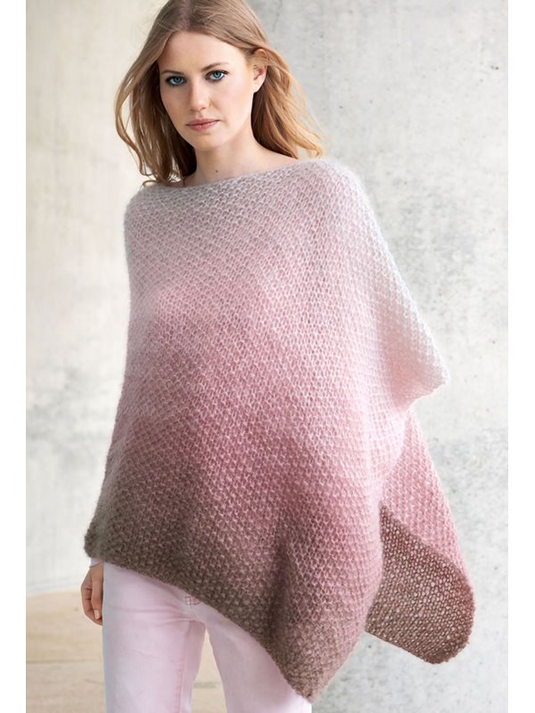 PONCHO OMBRÉ-VERLAUF Silkhair von Lana Grossa