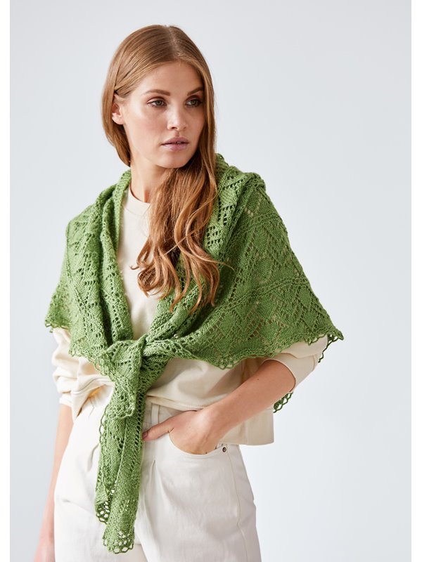 DREIECKSTUCH Lace Seta Mulberry von Lana Grossa