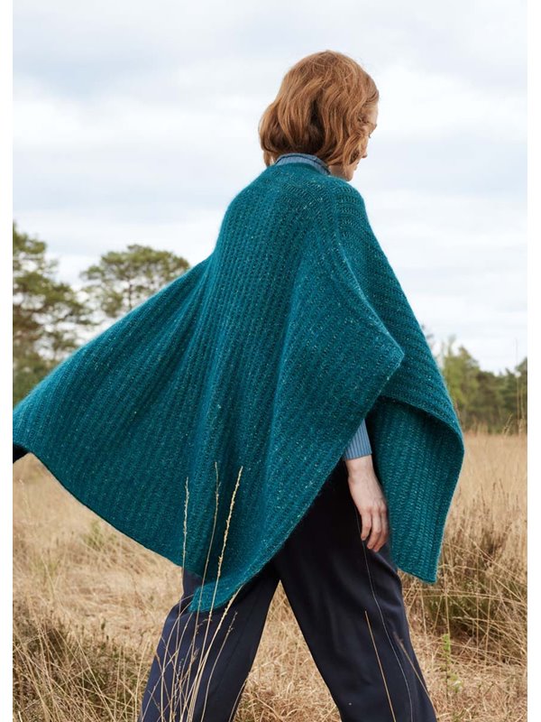 PONCHO Cashmere 16 Fine & Natural Superkid Tweed von Lana Grossa