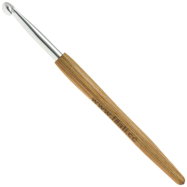 Wollhäkelnadel Alu mit Holzgriff Design-Holz Signal St. 6,0 - von Lana Grossa