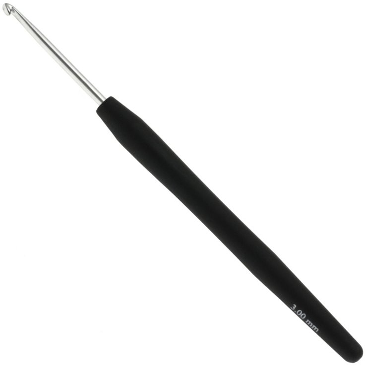 Wollhäkelnadel mit Soft-Griff (Aluminium) St. 3,0 - von Lana Grossa