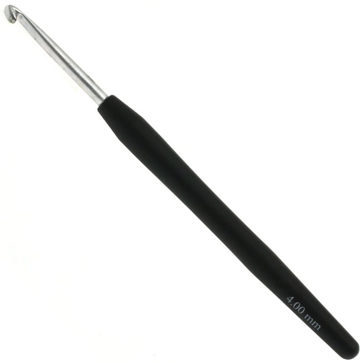 Wollhäkelnadel mit Soft-Griff (Aluminium) St. 4,0 - von Lana Grossa