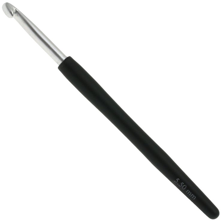 Wollhäkelnadel mit Soft-Griff (Aluminium) St. 5,5 - von Lana Grossa