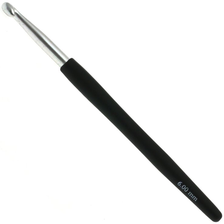 Wollhäkelnadel mit Soft-Griff (Aluminium) St. 6,0 - von Lana Grossa
