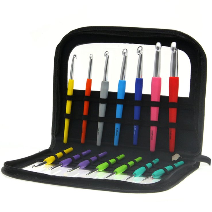 Wollhäkelnadel-Set Design Color (mit Softgriff) - von Lana Grossa