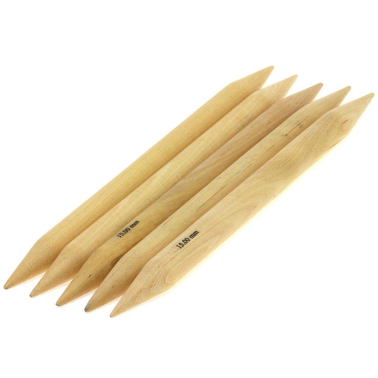 Strumpfstricknadel Naturholz Big & Easy St.15,0/20cm - von Lana Grossa