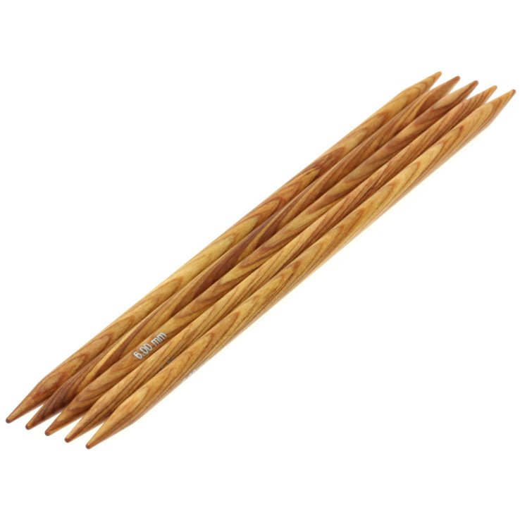 Strumpfstricknadel Design-Holz Signal St. 6,0/20cm - von Lana Grossa