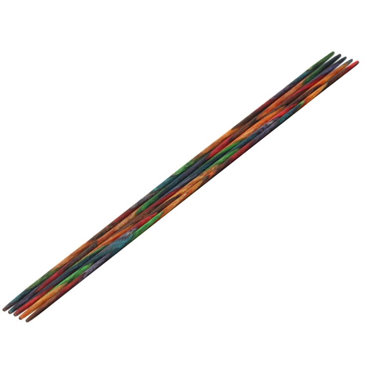 Strumpfstricknadel Design-Holz Multicolor St. 2,25/15cm - von Lana Grossa