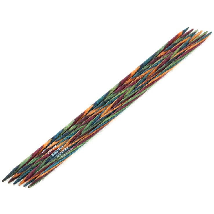 Strumpfstricknadel Design-Holz Multicolor St. 3,0/20cm - von Lana Grossa