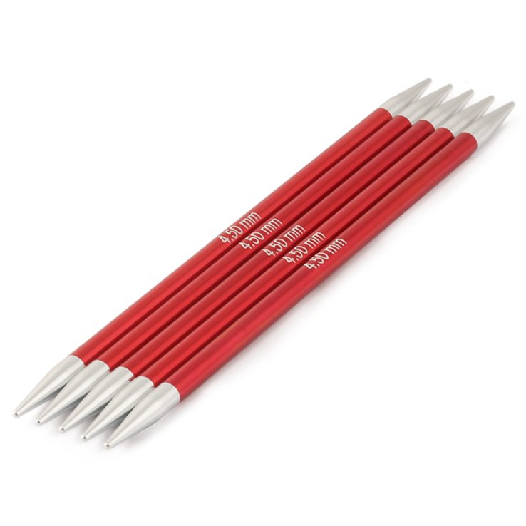Strumpfstricknadel Aluminium Rainbow St. 4,5/15cm - von Lana Grossa