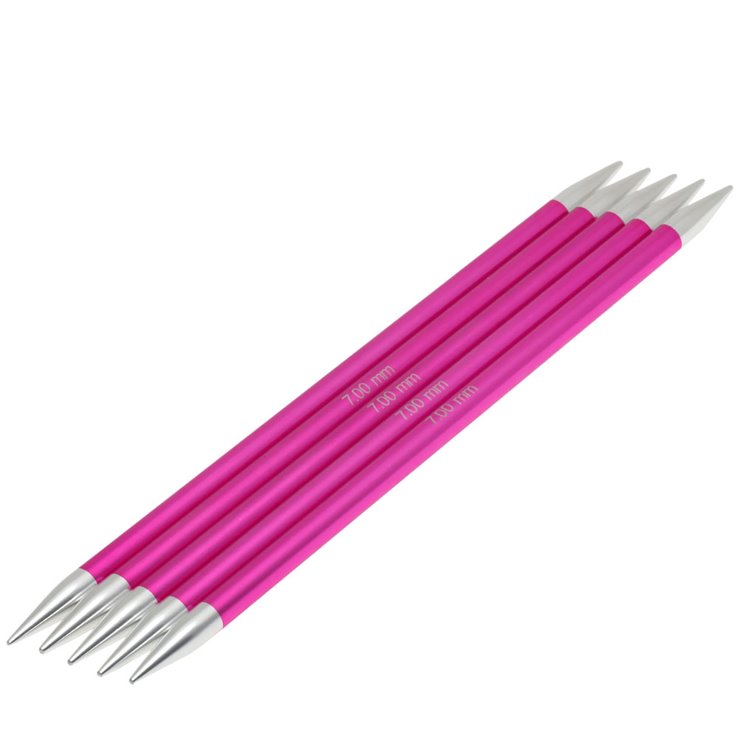Strumpfstricknadel Aluminium Rainbow St. 7,0/20cm - von Lana Grossa
