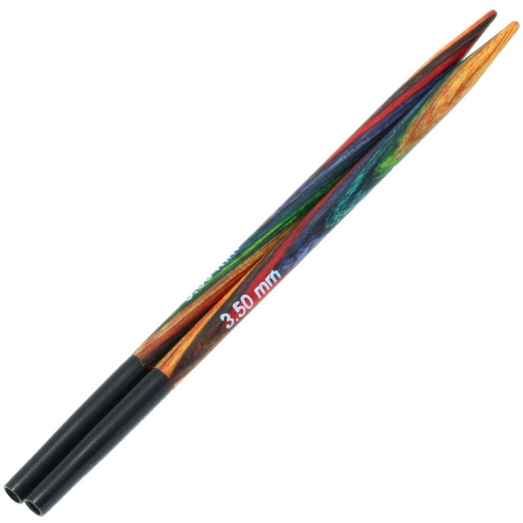 Nadelspitzen Vario Design-Holz Multicolor St. 3,5 kurz - von Lana Grossa