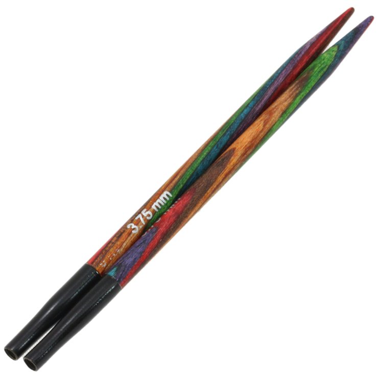 Nadelspitzen Vario Design-Holz Multicolor St. 3,75 kurz - von Lana Grossa
