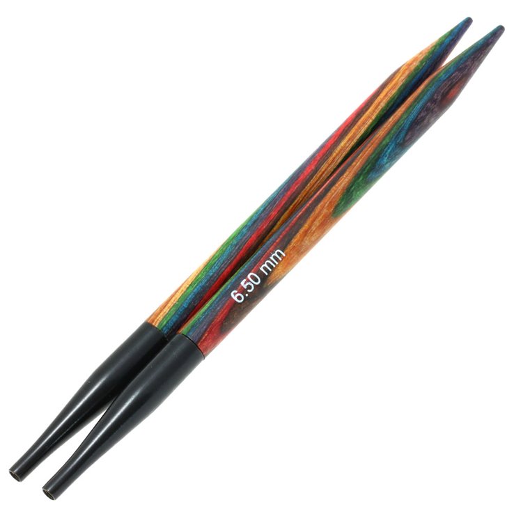 Nadelspitzen Vario Design-Holz Multicolor St. 6,5 - von Lana Grossa