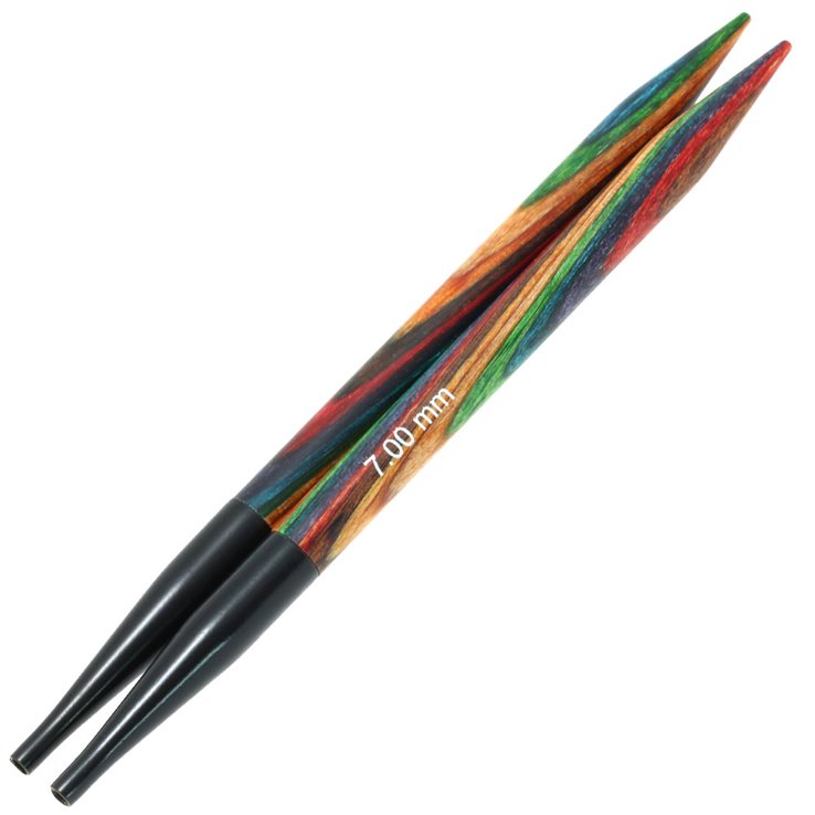 Nadelspitzen Vario Design-Holz Multicolor St. 7,0 - von Lana Grossa