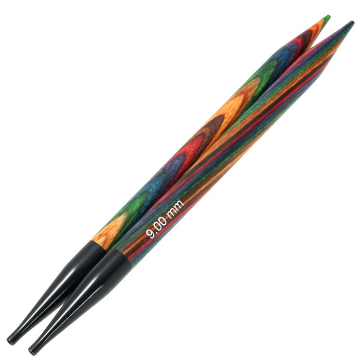 Nadelspitzen Vario Design-Holz Multicolor St. 9,0 - von Lana Grossa