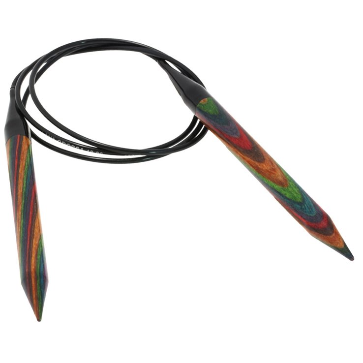 Rundstricknadel Design-Holz Multicolor St. 10,0/100cm - von Lana Grossa