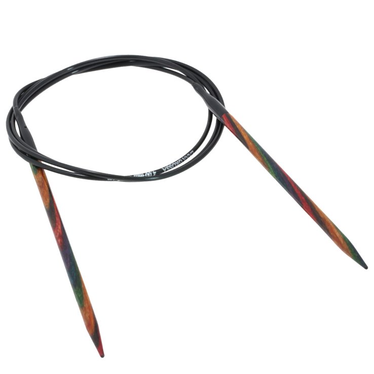 Rundstricknadel Design-Holz Multicolor St. 4,0/100cm - von Lana Grossa
