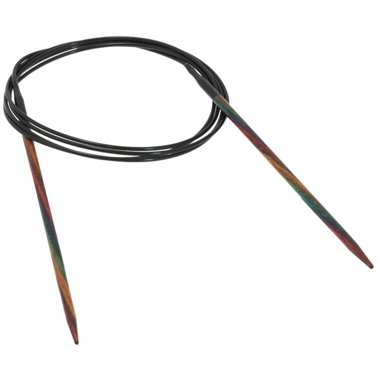 Rundstricknadel Design-Holz Multicolor St. 3,0/120cm - von Lana Grossa