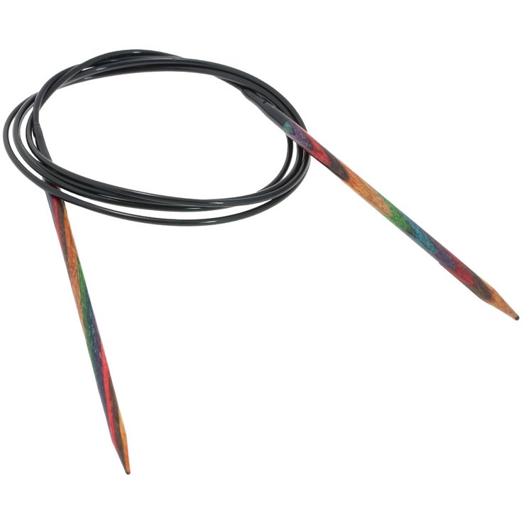 Rundstricknadel Design-Holz Multicolor St. 3,75/120cm - von Lana Grossa