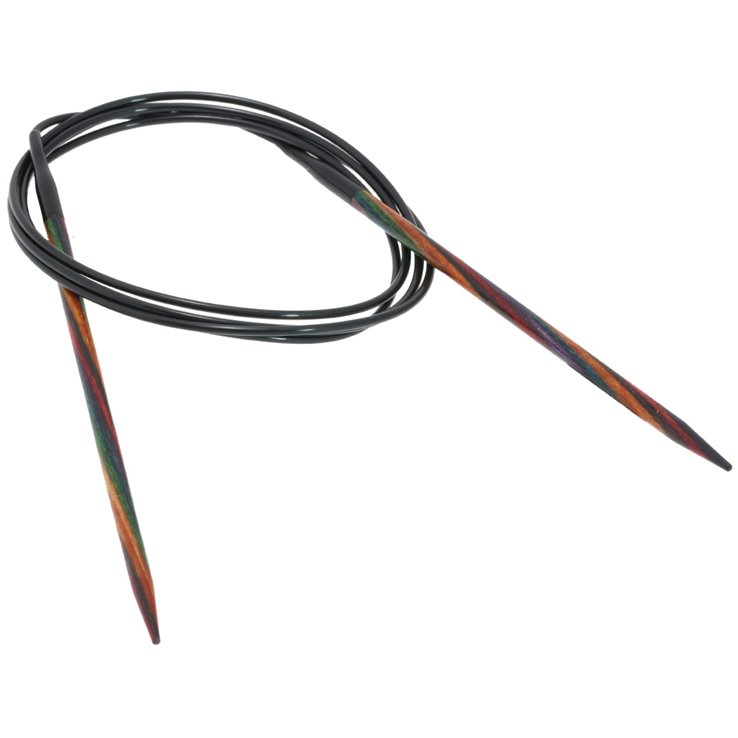 Rundstricknadel Design-Holz Multicolor St.  4,0/120cm   - von Lana Grossa