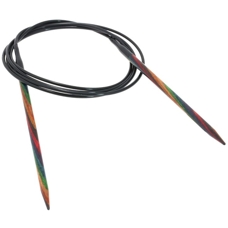 Rundstricknadel Design-Holz Multicolor St. 4,5/120cm - von Lana Grossa