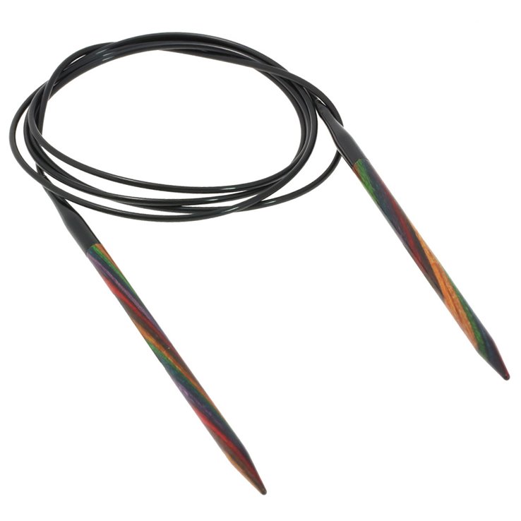Rundstricknadel Design-Holz Multicolor St. 5,0/120cm - von Lana Grossa