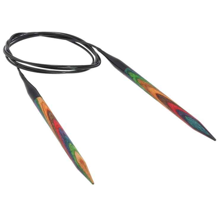 Rundstricknadel Design-Holz Multicolor St. 8,0/120cm - von Lana Grossa