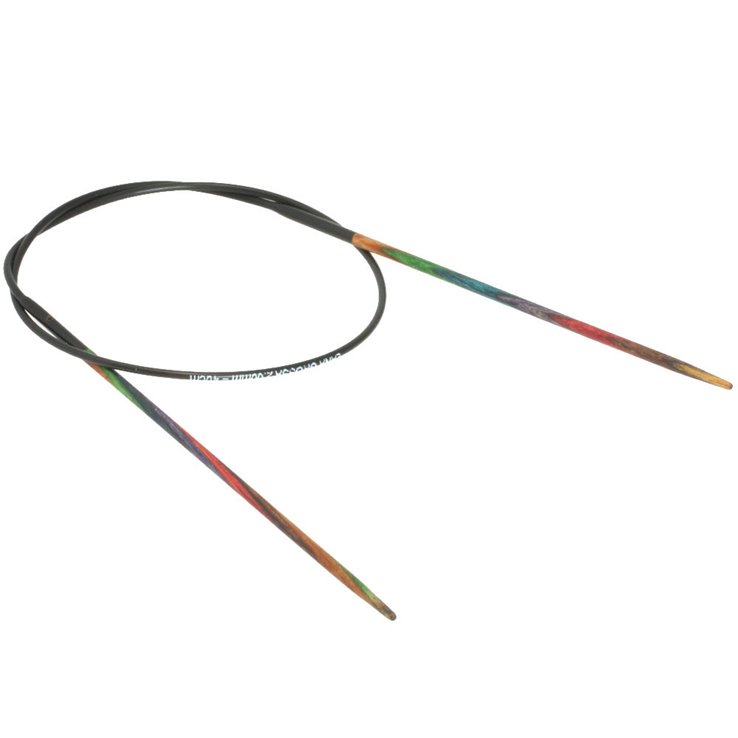 Rundstricknadel Design-Holz Multicolor St. 2,0/ 40cm - von Lana Grossa