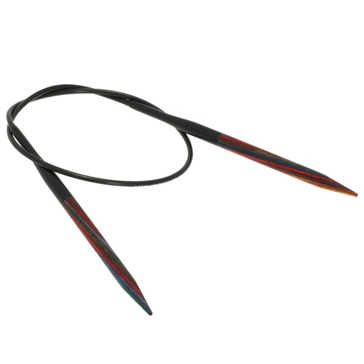 Rundstricknadel Design-Holz Multicolor St. 4,5/ 40cm - von Lana Grossa