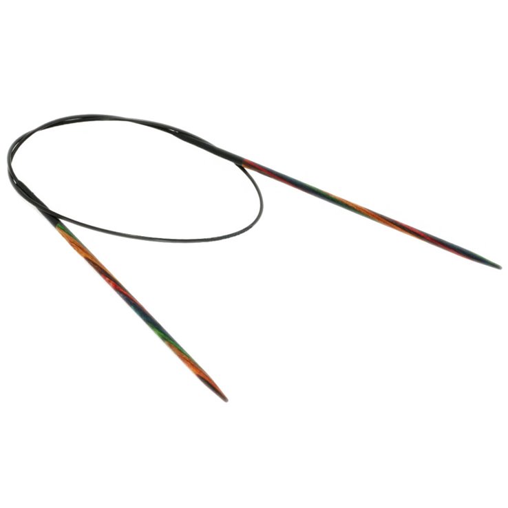 Rundstricknadel Design-Holz Multicolor St. 3,25/ 60cm - von Lana Grossa