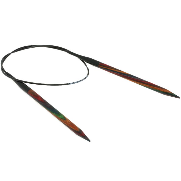 Rundstricknadel Design-Holz Multicolor St. 6,0/ 60cm - von Lana Grossa