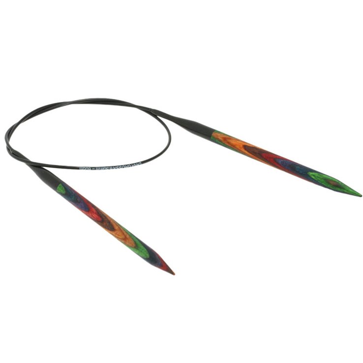 Rundstricknadel Design-Holz Color St. 6,5/60cm - von Lana Grossa