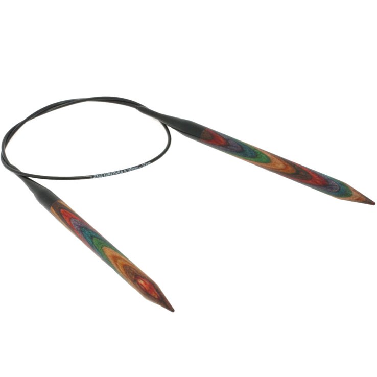 Rundstricknadel Design-Holz Multicolor St. 8,0/ 60cm - von Lana Grossa