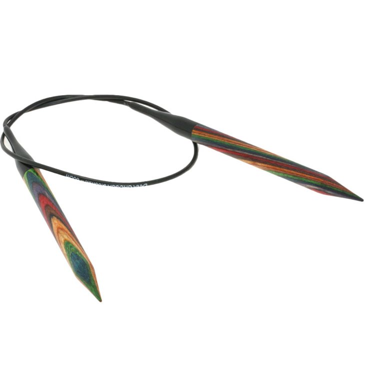 Rundstricknadel Design-Holz Multicolor St. 9,0/ 60cm - von Lana Grossa