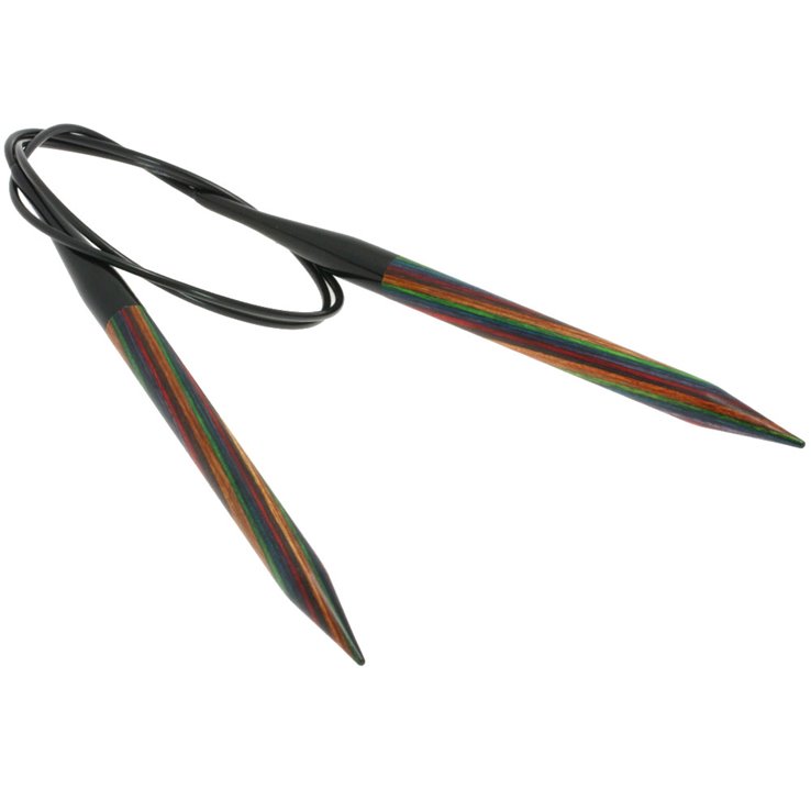 Rundstricknadel Design-Holz Multicolor St. 10,0/ 80cm   - von Lana Grossa