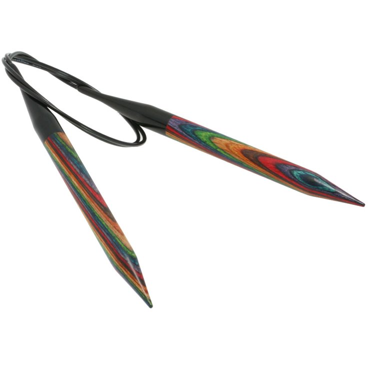 Rundstricknadel Design-Holz Multicolor St. 12,0/ 80cm  - von Lana Grossa